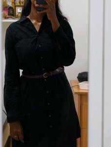 Classic Black Shirt Dress