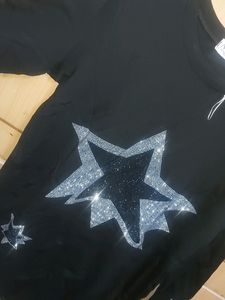 N.T vogue fashion Black emblisshed top🔥🔥fully new and amazing🌈