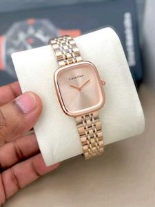 Calvin Klein Gold Tone Square Watch