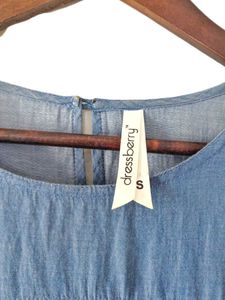Blue Bell Sleeve Denim Top