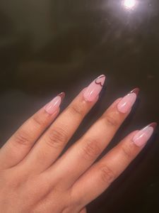12 French Tip Heart Nails