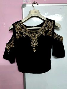 Black Embellished Lehenga set