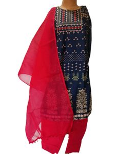 New Elegant Printed Kurta Set with Dupatta
