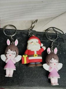 Cute Angel & Santa Keychains 3