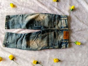 Kids Boys Distressed Blue Denim Jeans