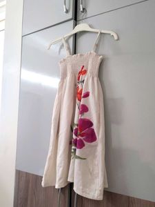 Charming Floral Smocked Strap Dress