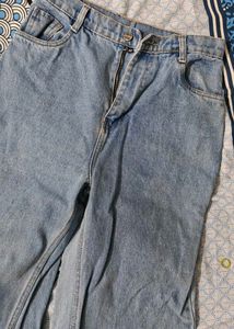 Light Wash Straight Denim Jeans