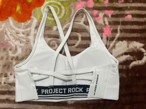 Project Rock White Sports Bra