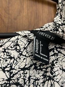 Backless Stylish Black &amp; White Printed Dress