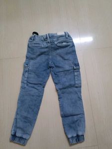 kids's Blue Denim Cargo Joggers