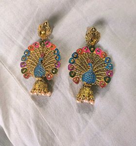 Peacock Dangle Earrings 🦚