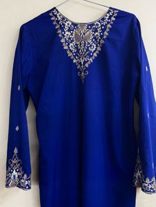 Royal Blue Embroidered Kurta