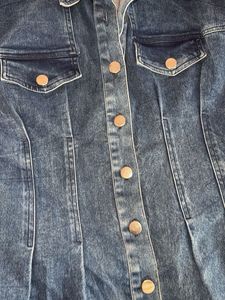 Denim Shirt Dress with Pockets