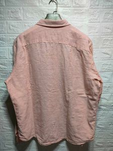 Old Navy Men's Peach Button-Up Shirt