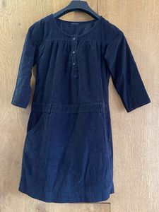Classic Navy Corduroy Dress