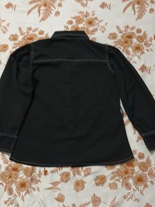 Retro Style Black Long Sleeve Shirt