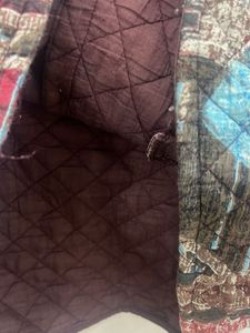 Quilted Geometric Print Jacket