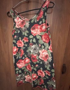 Floral Print Sleeveless Mini Y2K Dress
