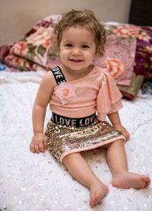 Sparkly Sequin Skirt Set