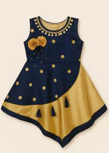 Adorable Navy & Gold Party Dress