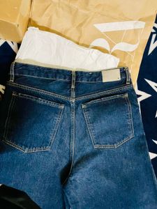 Zara Dark Wash Wide Leg Jeans