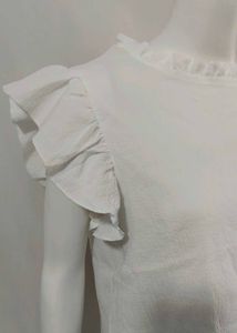 Y2K Shein Fancy white top XL