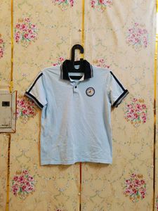 🇳🇿💫🎀Light Blue Polo Shirt with Black Accents
