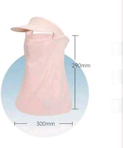 💫 Pink Face Cover Scarf with Visor