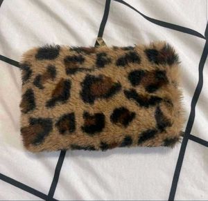 Leopard Faux Fur Pouch 🤎