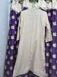 Cream Kurta with Floral Print