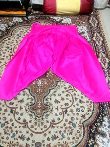 Elegant designer silk new suit set with Pink Embro