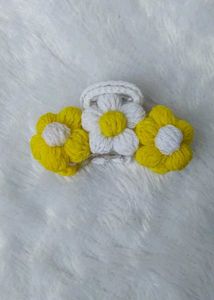 crochet puff Flower Hair clutchers