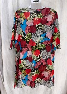 Vibrant Tropical Print Tunic