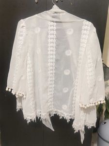 Elegant White Dupatta