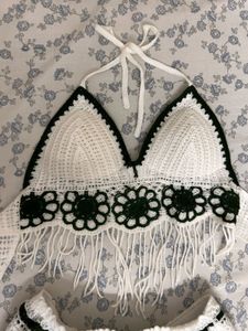 Crochet Top &amp; Shorts Set - Belia 2 piece Coord se