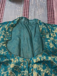 Elegant Blue &amp; Gold Saree