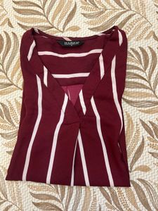 Striped V-Neck Top