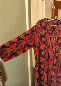 Floral Print Ethnic Gown jacket