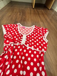 Red Polka Dot Maxi Dress