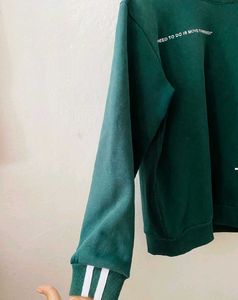 Oversized Green Graphic Sweatshirt