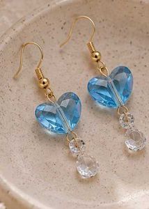 Crystal Heart Drop Earrings