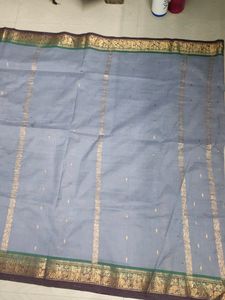Cotton Blend Pure Gadwal Pattu Saree