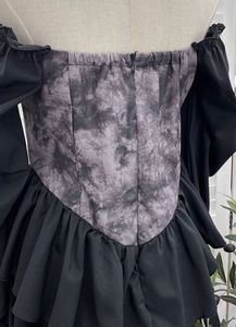 Gothic Lolita Black Ruffle Dress