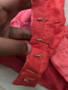 Embroidered Peach-Pink Saree with Blouse