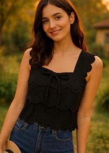 Beautiful black Textured Blouse