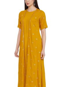 Indya Women's Rayon Regular Kurta