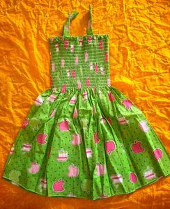 Cute Apple Print Summer Dress