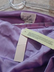 Elegant Lavender One-Shoulder Ruched Dress