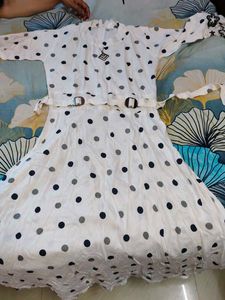 Polka Dot White Dress