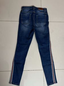 High waist denim with Side Stripes